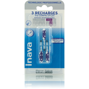 Inava Brossettes 3 Recharges Trio Compact/Flex ISO5 1,8 mm Violet pas cher