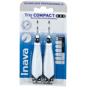 Comparateur de prix : Inava Brossettes 0.6mm Trio Compact Espaces Étroits 6 recharges