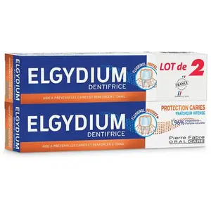 Comparateur de prix : Elgydium Duo Protection Caries 2 x 75ml