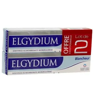 Comparateur de prix : Elgydium Dentifrice Blancheur Lot De 2 x 75 ml