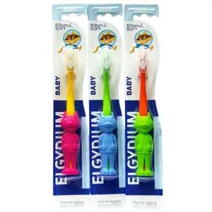 Elgydium Baby brosse à dents pour enfant Yellow & Pink 1 pcs pas cher