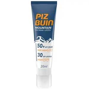 Piz Buin Mountain SPF50+ crème solaire 20 ml + rouge à lèvres F20 2,3 ml pas cher