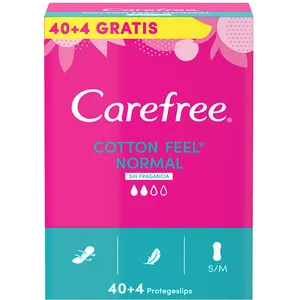 Carefree Cotton Sin Fragancia Protegeslips S/M 44uds pas cher