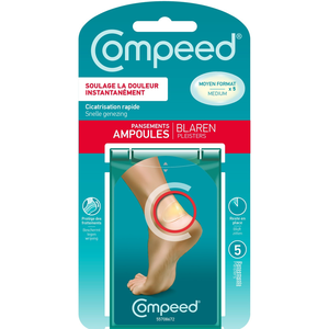 Compeed pansements ampoules moyen format pour le talon x 5 pas cher