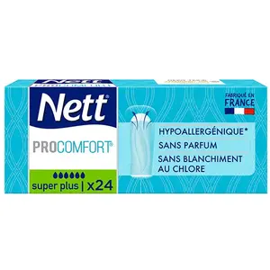 Comparateur de prix : Nett Tampons ProComfort Super Plus Sans Applicateur, Lot de 24