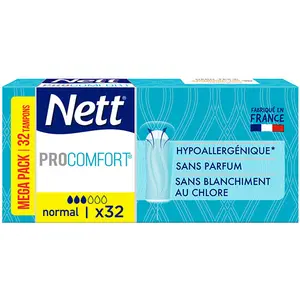 Comparateur de prix : Nett ProComfort Tampon Normal 32 unités