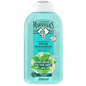 Comparateur de prix : Le Petit Marseillais Shampooing Infusion Détox Thym et Thé Vert Bio 25...