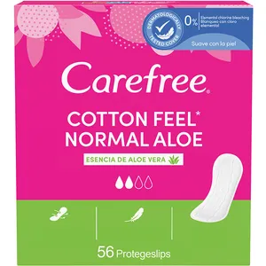 Comparateur de prix : Carefree Carefree Normal Aloe Protecteur Cotton 56uts