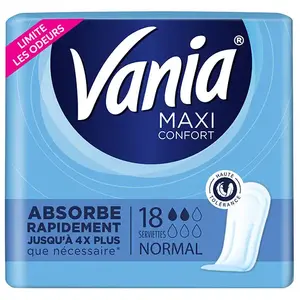 Vania - 18 Serviettes Maxi Confort Normal Hygiène intime 18 pieces female