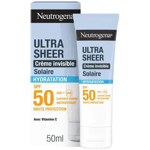 Neutrogena Ultra Sheer Invisible Cream Sunscreen Hydration SPF50 pas cher