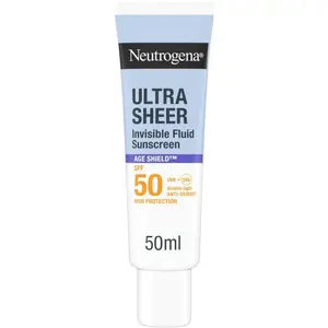 Neutrogena Ultra Sheer Invisible Fluid Sunscreen Age Shield SPF50 pas cher