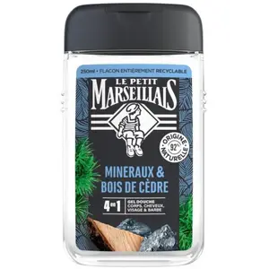 Comparateur de prix : Le Petit Marseillais Gel Douche Homme Minéraux & Bois de Cèdre 250ml
