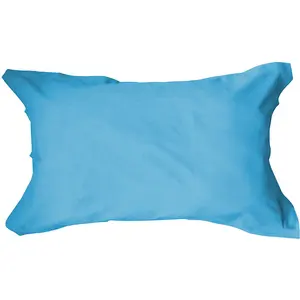 Home collection Taie d'oreiller coton bleu 50x70 cm pas cher