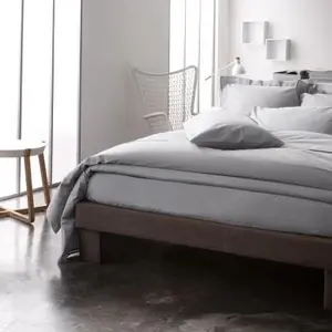 Today - Drap Plat Privacy 180X290 100% coton 57 Fils Gris Zinc pas cher