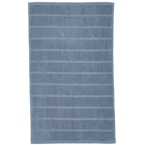 TODAY Tapis de bain uni en Coton Bleu ardoise 50x80 cm pas cher