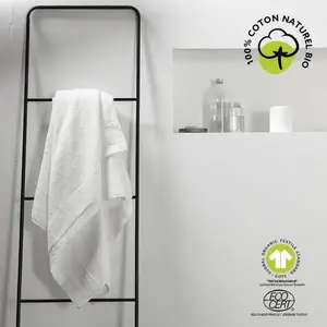 Comparateur de prix : TODAY Drap de bain ORGANIC 100% coton bio 450 g-m² 70 x 130 cm coloris Craie