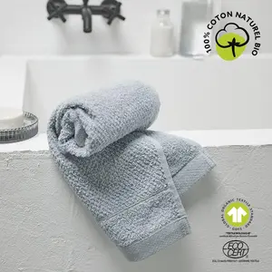 Today - Serviette de toilette organic coton bio 450 g/m² 50x90 Gris Acier pas cher