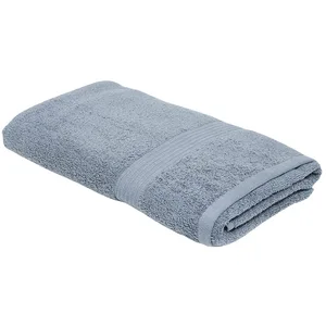 Drap de bain uni TODAY ESSENTIAL 70x130 cm - Bleu ardoise - 100% Coton pas cher