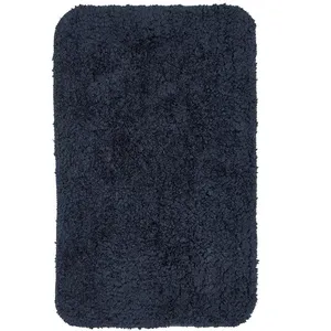 Tapis de bain - TODAY - ESSENTIAL - 50x80 cm - Bleu marine - PolyesterVendu parcarrefour