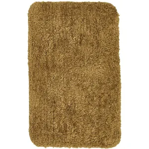 TODAY Tapis de bain tufté uni en Polyester Bronze 50x80 cm pas cher