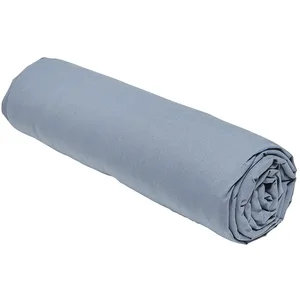 Today - Drap housse 100% coton 160x200 extensible bonnet 25 cm Bleu Denim pas cher
