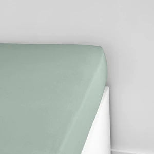 Comparateur de prix : Today - Drap housse 100% coton 140x190 extensible bonnet 25 cm Celadon