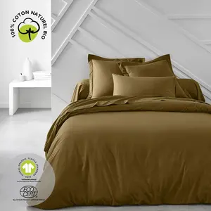 TODAY Taie d'oreiller carrée 100% coton bio 63 x 63 cm ORGANIC coloris Bronze pas cher