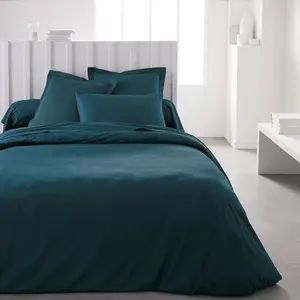 Today Housse de couette 100% coton bio 260 x 240 cm ORGANIC coloris Paon pas cher