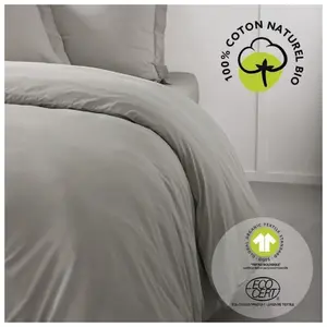 TODAY Housse de couette 100% coton bio 260 x 240 cm ORGANIC coloris Dune pas cher