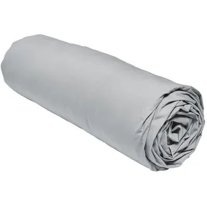 Comparateur de prix : TODAY Drap housse Percale Gris clair 140 x 200 cm Gris 2 PLACES