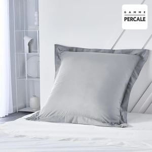 Taie d'oreiller en coton PRESTIGE - TODAY - 63x63 cm - Gris - Uni pas cher