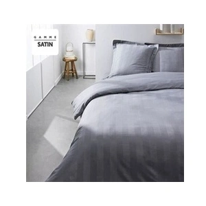 Parure de lit TODAY Gris 240x260 cm pas cher