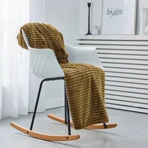 Today Plaid XL #3 Ribbed 150 x 200 Polyester TODAY Essential Bronze