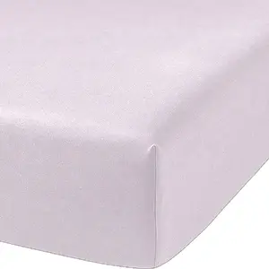 Drap housse en percale de coton Today avec bonnet de 25 cm Couleur Poudre de Lilas Taille 160 x 200 cm 160 x 200 cm pas cher