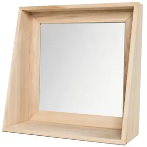Today - Miroir cosmétique avec cadre en bois, 32 x 26 cm pas cher