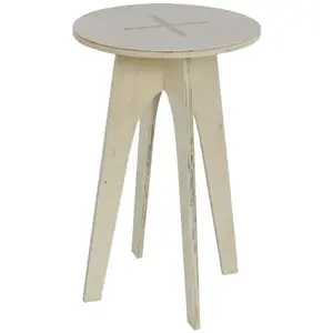 TODAY Table D'appoint En Bois "Simplicity" - Beige - D 40 X H 60 Cm pas cher