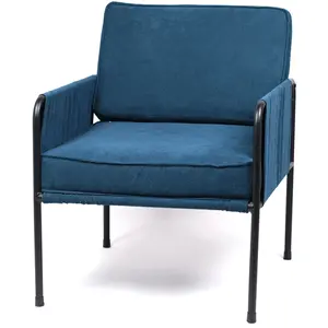 TODAY fauteuil COZY standard en Tissu Bleu fixe contemporain 66x74x79 pas cher