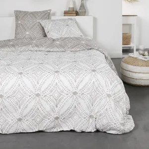 Today Housse de couette en coton 260 x 240 cm FLANELLE 1.13 Beige pas cher