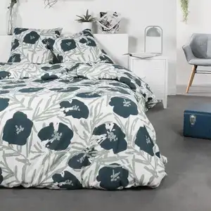 Today Housse de couette en FLANELLE @1.16 Vert 260 x 240 cm pas cher