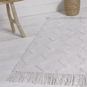 Tapis - TODAY - Slow life - 60 x 120 cm - Coton - Blanc - Intérieur pas cher
