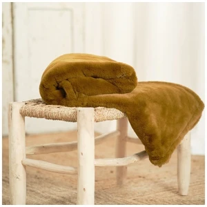 Today Plaid 125 x 150 Fausse fourrure Bronze Indies pas cher