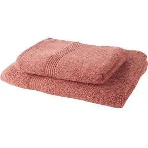 TODAY Ensemble de Serviettes 2 Unités Terre cuite 100 % coton TU pas cher