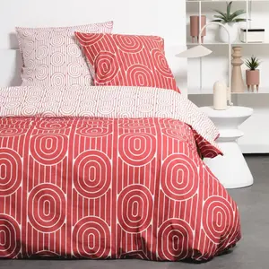 Today Housse de couette Sunshine 10.16 TODAY, rouge 240x220 cm pas cher
