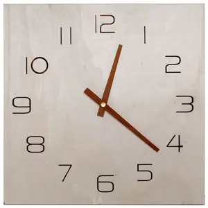 TODAY Horloge contreplaquée carrée - Simplicity pas cher