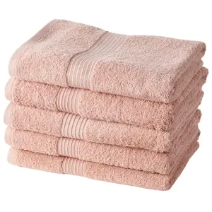 Comparateur de prix : TODAY Essential - Lot de 5 draps de bain 70x130 cm 100% Coton coloris rose