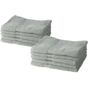 TODAY Essential Celadon Lot de 10 Serviettes Vert Clair 50 x 90 cm pas cher