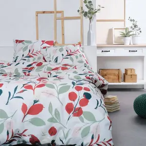 TODAY Parure de couette 100% coton 57 fils imprimée 260x240 2 taies pas cher