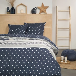 AC-DÉCO Today Housse de couette en coton FLANELLE 2.20 Bleu pas cher