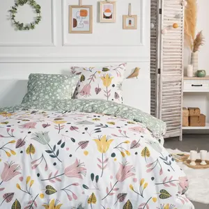 AC-DÉCO Today Housse de couette en coton 240 x 220 cm FLANELLE 2.12 Blanc pas cher