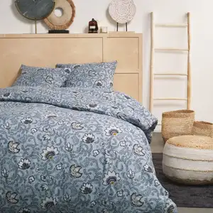 AC-DÉCO Today Housse de couette en coton FLANELLE 2.15 Bleu pas cher
